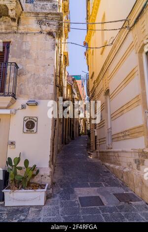 Photographie de rue de l'architecture traditionnelle à Syracuse, Sicile, Italie Banque D'Images