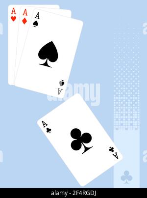 Cartes payantes Aces Vector Art Illustration de Vecteur