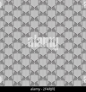 Motif vectoriel sans couture, style Art déco. Illustration de Vecteur