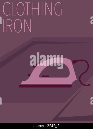 Vêtements fer Design minimal Vector Art Illustration Illustration de Vecteur
