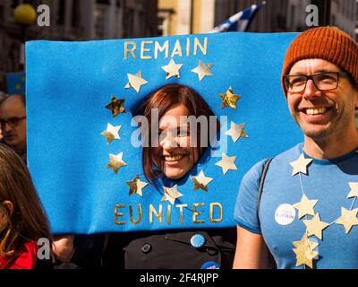 25 mars 2017 contre l'Union européenne pro Rally Brexit - Londres, Angleterre Banque D'Images