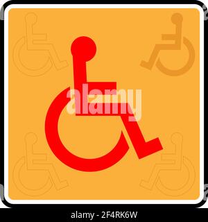 Illustration du vecteur de l'icône d'accès (symbole de handicap désactivé) Illustration de Vecteur