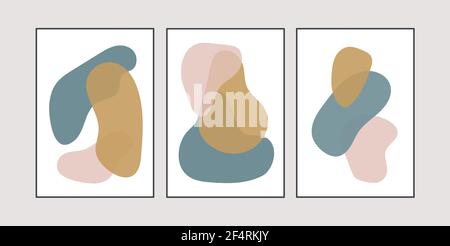 Forme de blotch abstraite. Éléments de forme liquide. Ensemble d'éléments graphiques modernes. Bannière de formes dynamiques liquides. Formes liquides abstraites de gradient. Illustration de Vecteur