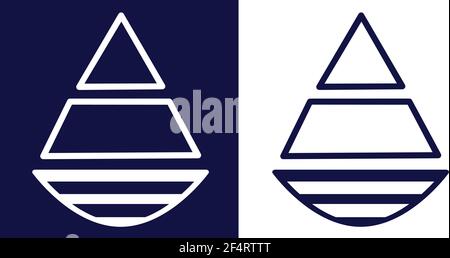 Moderne simple Sail Boat Icon logo Design Ship Sea Illustration de Vecteur