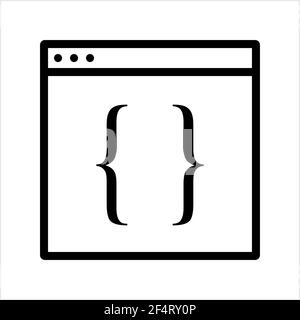 Icône de code, icône d'encodage, illustration de l'outil de mise à jour de développement logiciel Illustration de Vecteur