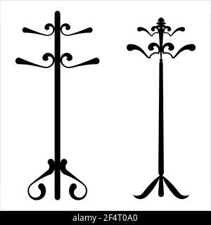 Illustration du vecteur d'icône de support de manteau Illustration de Vecteur