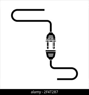 Fiche mâle femelle connexion icône Design Vector Art Illustration Illustration de Vecteur