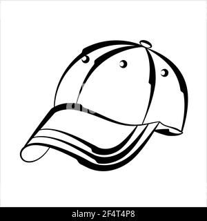 Casquette de baseball Icon Design Vector Art Illustration Illustration de Vecteur