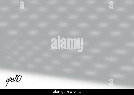 Ombre réaliste de la fenêtre. Multiplier l'effet de superposition. Lumière d'ombre longue sur le mur ou le sol. Mesh gradient scènes d'éclairage naturel. Perforation ovale Illustration de Vecteur