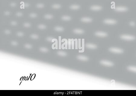 Ombre réaliste de la fenêtre. Multiplier l'effet de superposition. Lumière d'ombre longue sur le mur ou le sol. Mesh gradient scènes d'éclairage naturel. Perforation ovale Illustration de Vecteur