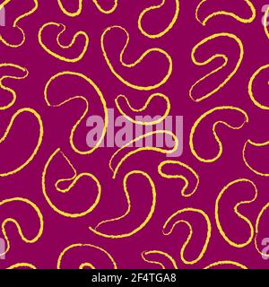 taches abstraites jaune sur fond rouge vector motif sans couture Banque D'Images