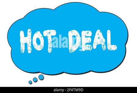 Texte DE L'OFFRE SPÉCIALE écrit sur une bulle de cloud bleue. Banque D'Images