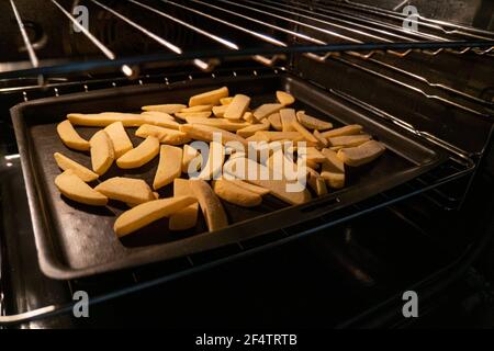 Frites surgelées cuites au four Banque D'Images