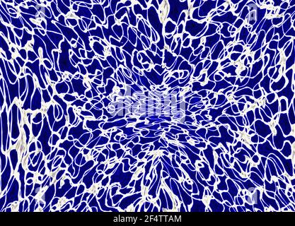 Beaucoup de lignes courbes de flash électriques abstraites arrière-plan+ Banque D'Images