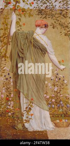 Albert Joseph Moore - jardin 1869 Banque D'Images