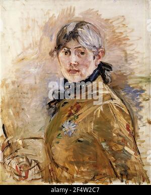 Berthe Morisot - Self Portrait 1885 Banque D'Images