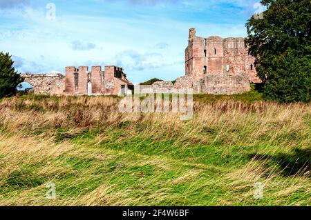 Le château de Norham est un bâtiment classé de catégorie I et un monument historique. Le château a vu beaucoup d'action pendant les guerres entre l'Angleterre et l'Ecosse. Banque D'Images