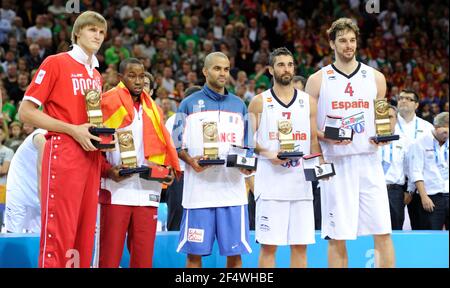 BASKET-BALL - EUROBASKET MEN 2011 - LITUANIE - KAUNAS - FINAL - ESPAGNE V FRANCE - 18/09/2011 - PHOTO : JEAN FRANÇOIS MOLLIERE / DPPI - Banque D'Images