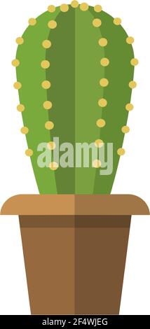 Illustration de fleur vectorielle de cactus pot sur blanc Illustration de Vecteur