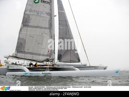 VOILE - GRANDS RECORDS - YOKOHAMA (JAP) À SAN FRANCISCO (USA) - DÉBUT YOKOHAMA - 29/05/2006 - PHOTO : KAORU SOEHATA / CAP GEMINI SCHNEIDER ELECTRIC / DPPI GERONIMO / SKIPPER : OLIVIER DE KERSAUSON (FRA) Banque D'Images