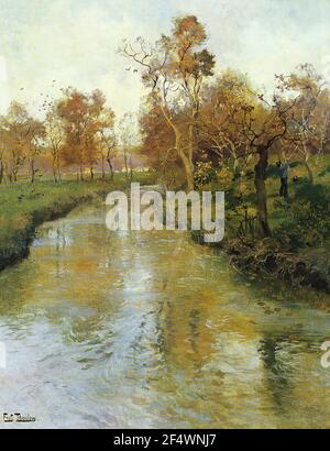 Frits Thaulow - automne Banque D'Images