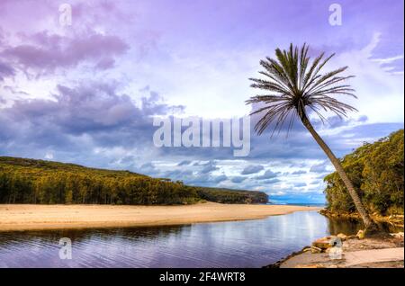 Wattamolla Beach, Australie. Banque D'Images