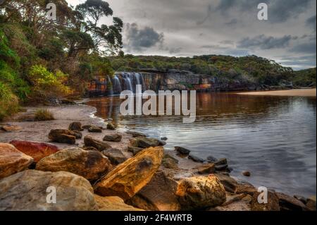 Wattamolla Beach, Australie. Banque D'Images