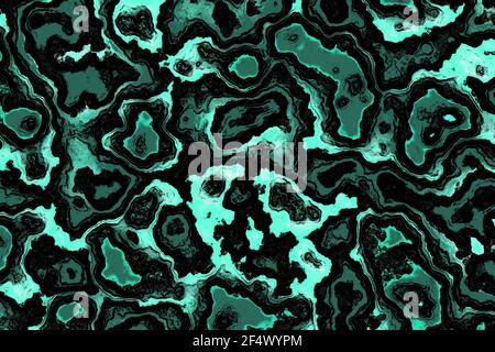 bleu sarcelle moderne, vert marin rayure sauvage pierre graphique numérique texture illustration d'arrière-plan Banque D'Images
