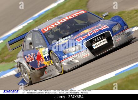 AUTO - DTM 2005 - HOCKENHEIM 17/04/2005 - PHOTO : OLIVIER GAUTHIER / DPPI N1 - MATTIAS EKSTROM (SWE) / AUDI A4 ÉQUIPE ABT SPORTSLINE - ACTION BEST OF Banque D'Images