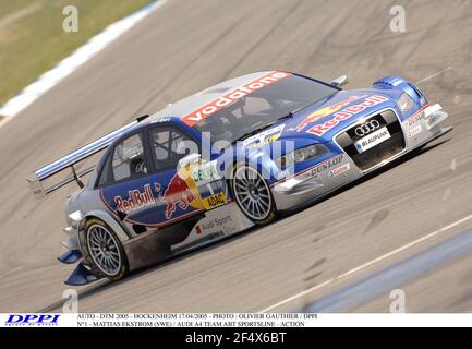 AUTO - DTM 2005 - HOCKENHEIM 17/04/2005 - PHOTO : OLIVIER GAUTHIER / DPPI N°1 - MATTIAS EKSTROM (SWE) / AUDI A4 ÉQUIPE ABT SPORTSLINE - ACTION Banque D'Images