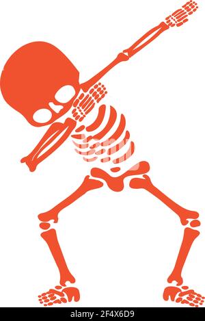 squelette, squelettes, dab, abbing, danseur, design, designs, nouveau, dernier cri, fun, Drôle, geste, graphique , joyeux Halloween, Illustration de Vecteur