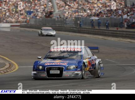 AUTO - DTM 2005 - NORISRING 17/07/2005 - PHOTO : OLIVIER GAUTHIER / DPPI N°1 - MATTIAS EKSTROM (SWE) / AUDI A4 ÉQUIPE ABT SPORTSLINE - ACTION Banque D'Images