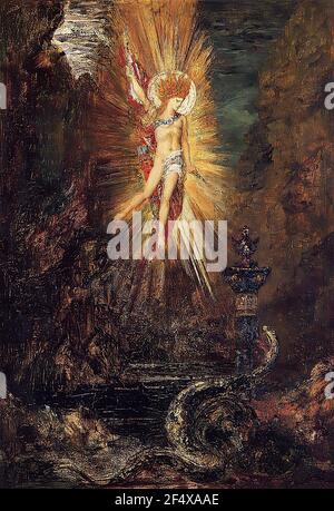 Gustave Moreau - Apollo Vanquishing Serpent Python C 1885 Banque D'Images