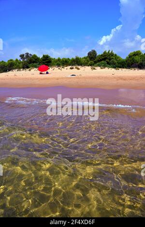 sampieri plage Ragusa Sicile Italie Banque D'Images