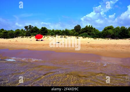 sampieri plage Ragusa Sicile Italie Banque D'Images