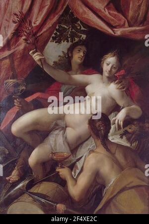 Hans Von Aachen - Allegory Art de la paix abondance 1602 Banque D'Images