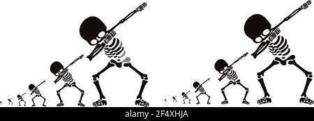 Squelette dab, UN groupe de squelettes dabbing Illustration de Vecteur