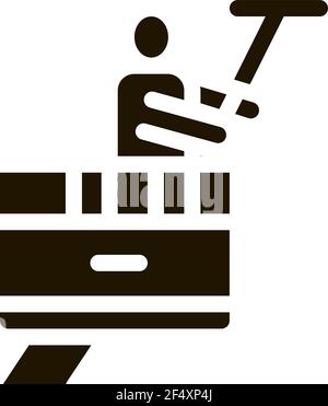 Illustration du glyphe vectoriel de l'icône du lave-glace Illustration de Vecteur