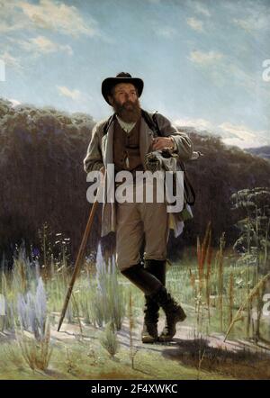 Ivan Kramskoi - Portrait artiste-peintre Ivan Shishkin 1873 Banque D'Images