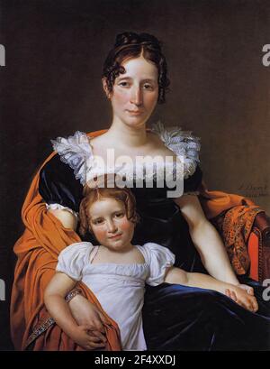 Jacques-Louis David - Portrait Comtesse Vilain XIIII fille 1816 Banque D'Images