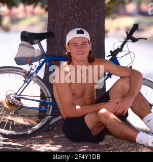 Guillermo Coria, joueur de tennis argentin, années 1990 Banque D'Images