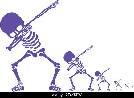 Squelette dab, UN groupe de squelettes dabbing Illustration de Vecteur