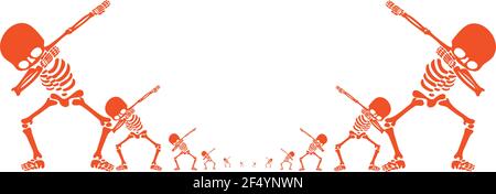 Squelette dab, UN groupe de squelettes dabbing Illustration de Vecteur