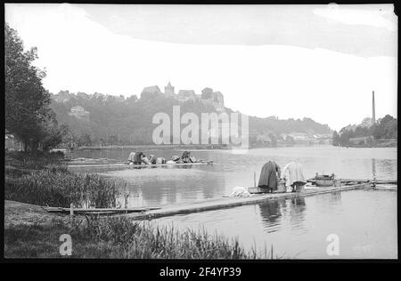 Leisnig. M. Château de Mildenstein - épurateurs Banque D'Images