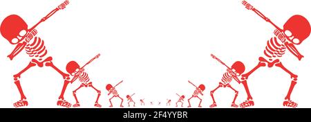 Squelette dab, UN groupe de squelettes dabbing Illustration de Vecteur