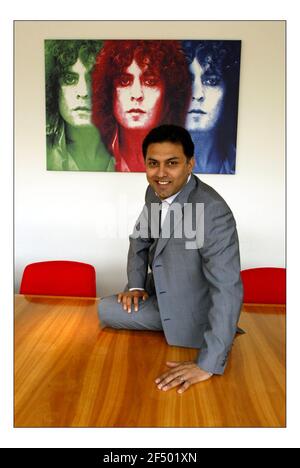 Nikesh Arora... Premier homme de Google en Europe, dans leurs bureaux dans le centre de Londres.pic David Sandison 31/5/2005 Banque D'Images