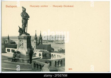 Hunyady - avec Denk Budapest. János-Hunyadi-Denk (1903) Banque D'Images