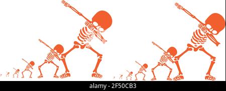 Squelette dab, UN groupe de squelettes dabbing Illustration de Vecteur