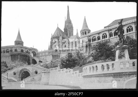 Budapest. János-Hunyadi-Denk (1903) Banque D'Images