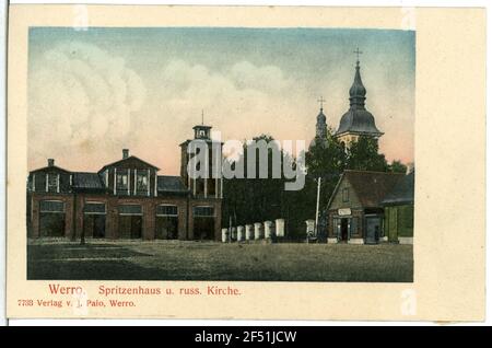 Splash House et église russe de Cerro. Splash House et église russe Banque D'Images